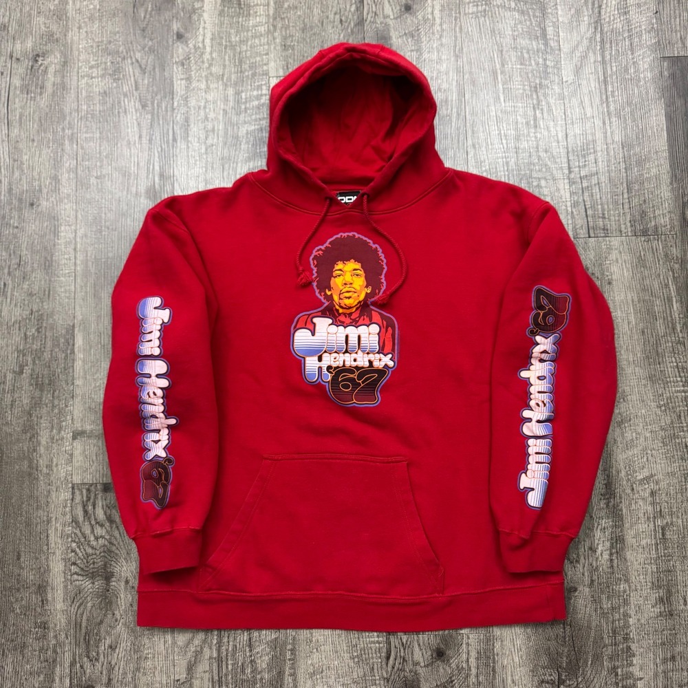 Vintage Y2K 2004 Jimi Hendrix Hoodie ODM Sz L